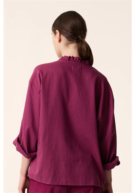 Blusa Rudy Des Petits Hauts Colore Bruyère a Maniche Lunghe con Chiusura a Bottoni Des Petits Hauts | Bluse | 1H240411BRUYERE